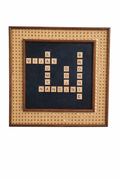 Rattan cane scrabble style name-sign